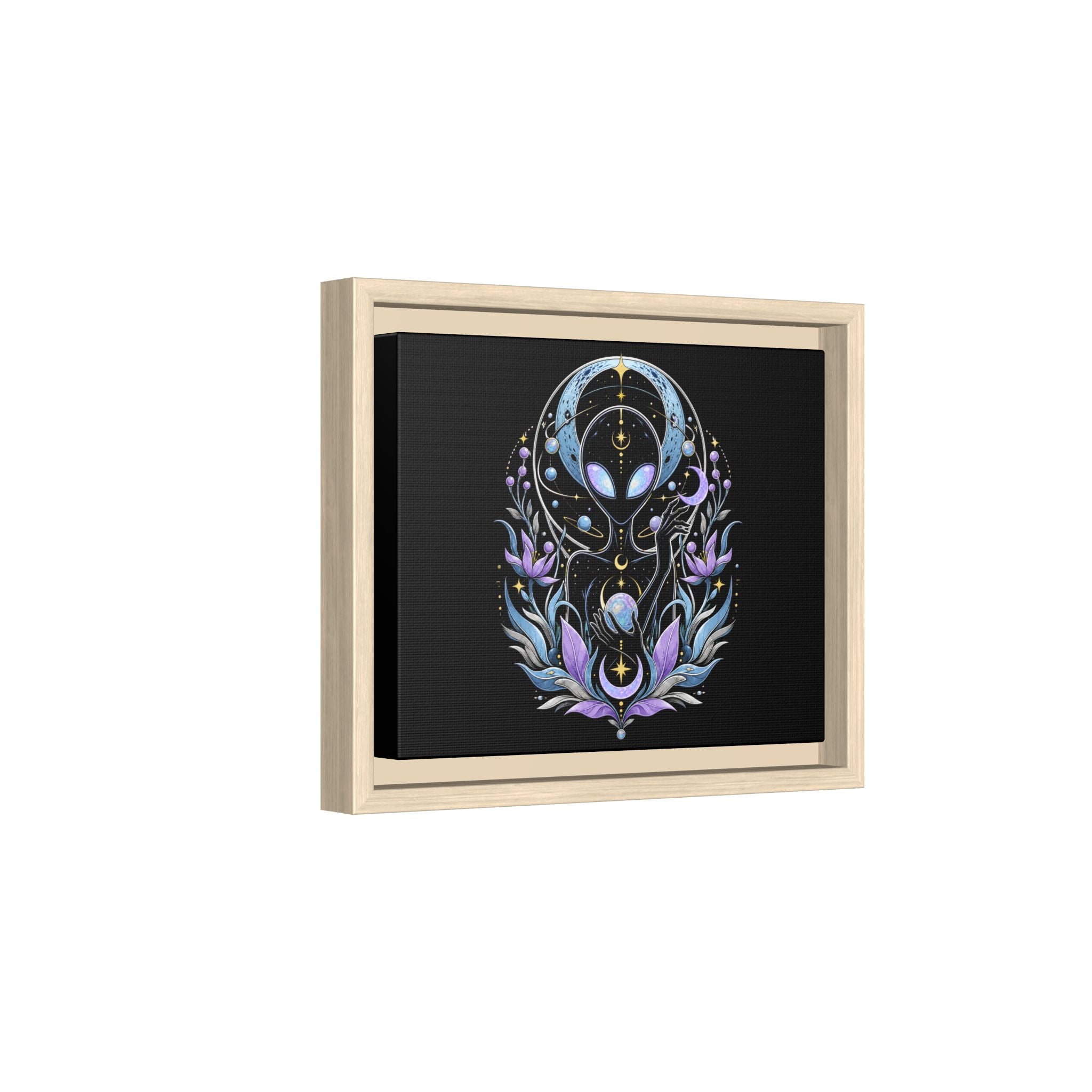 Astral Bloom Canvas Print - Framed Matte Wall Art