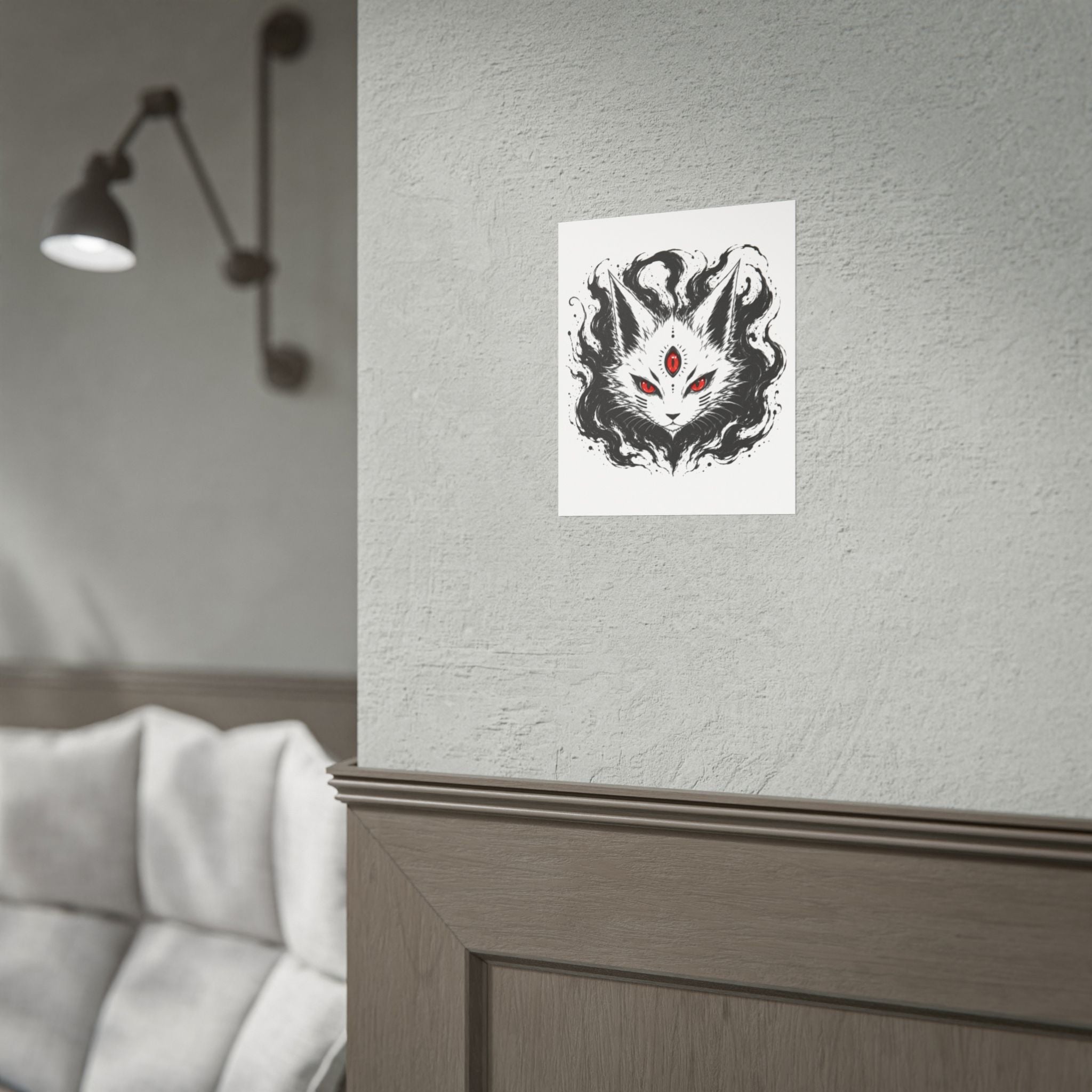 Redseer Fox Demon - Dark Ink Illustration Wall Art