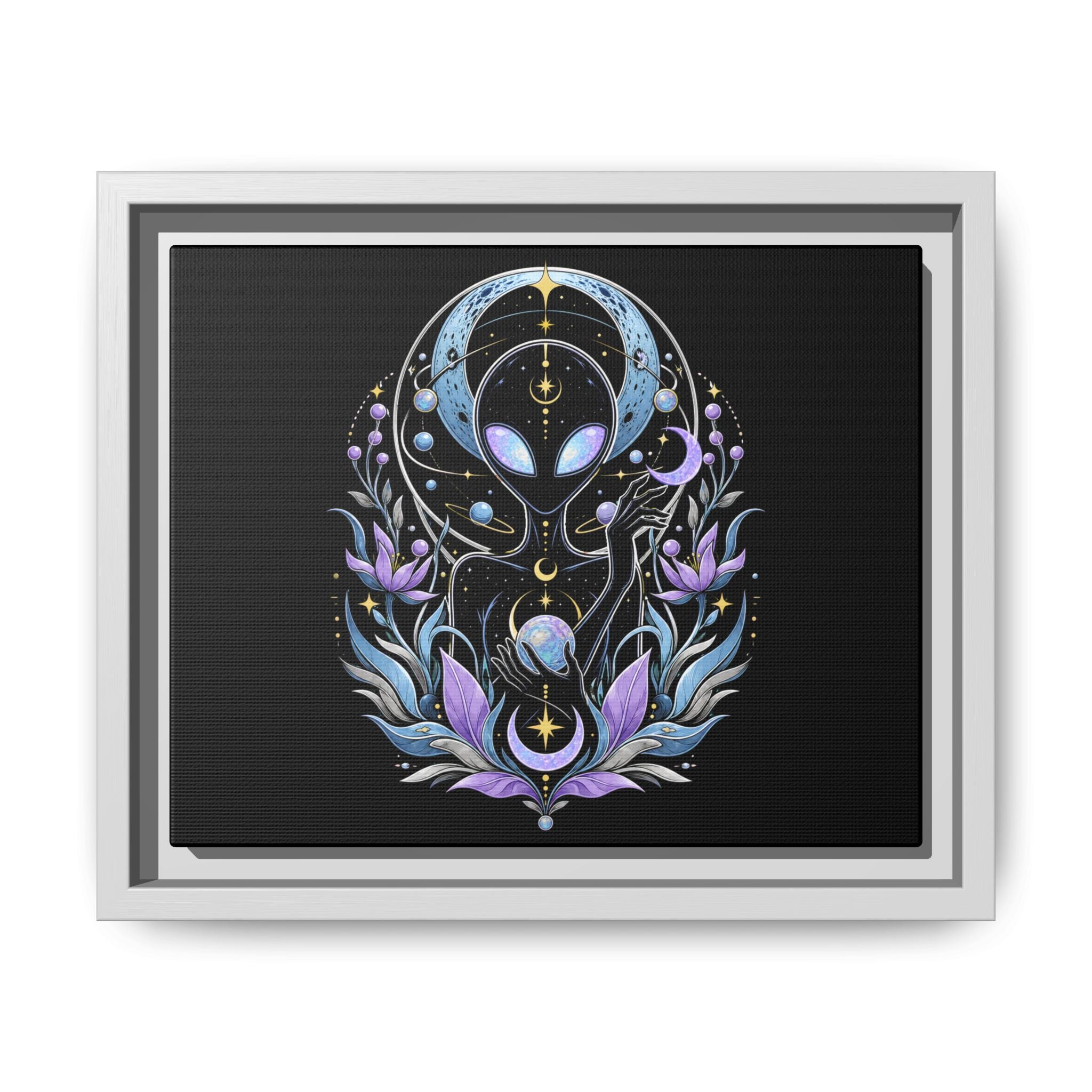 Astral Bloom Canvas Print - Framed Matte Wall Art