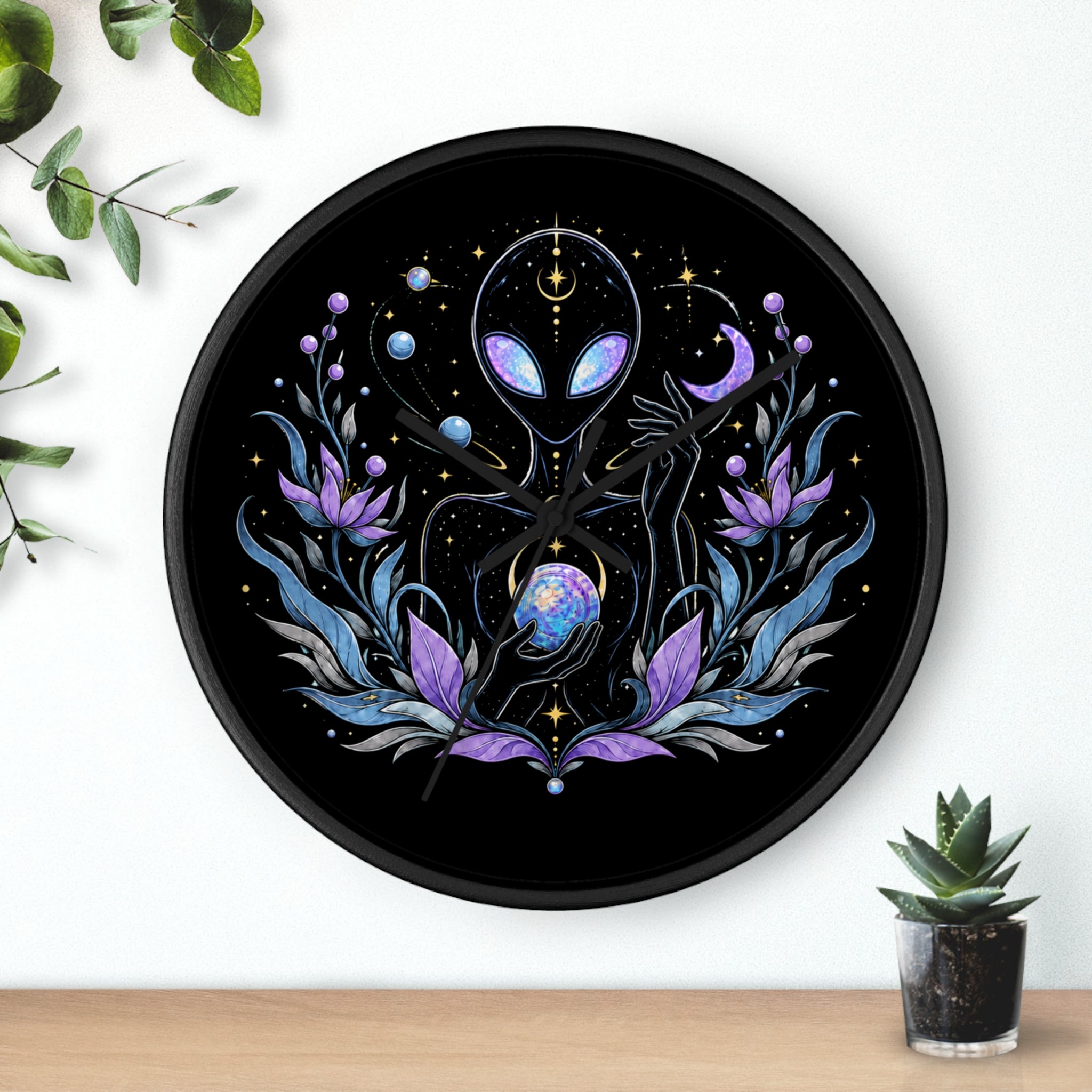 Astral Bloom - Wall Clock