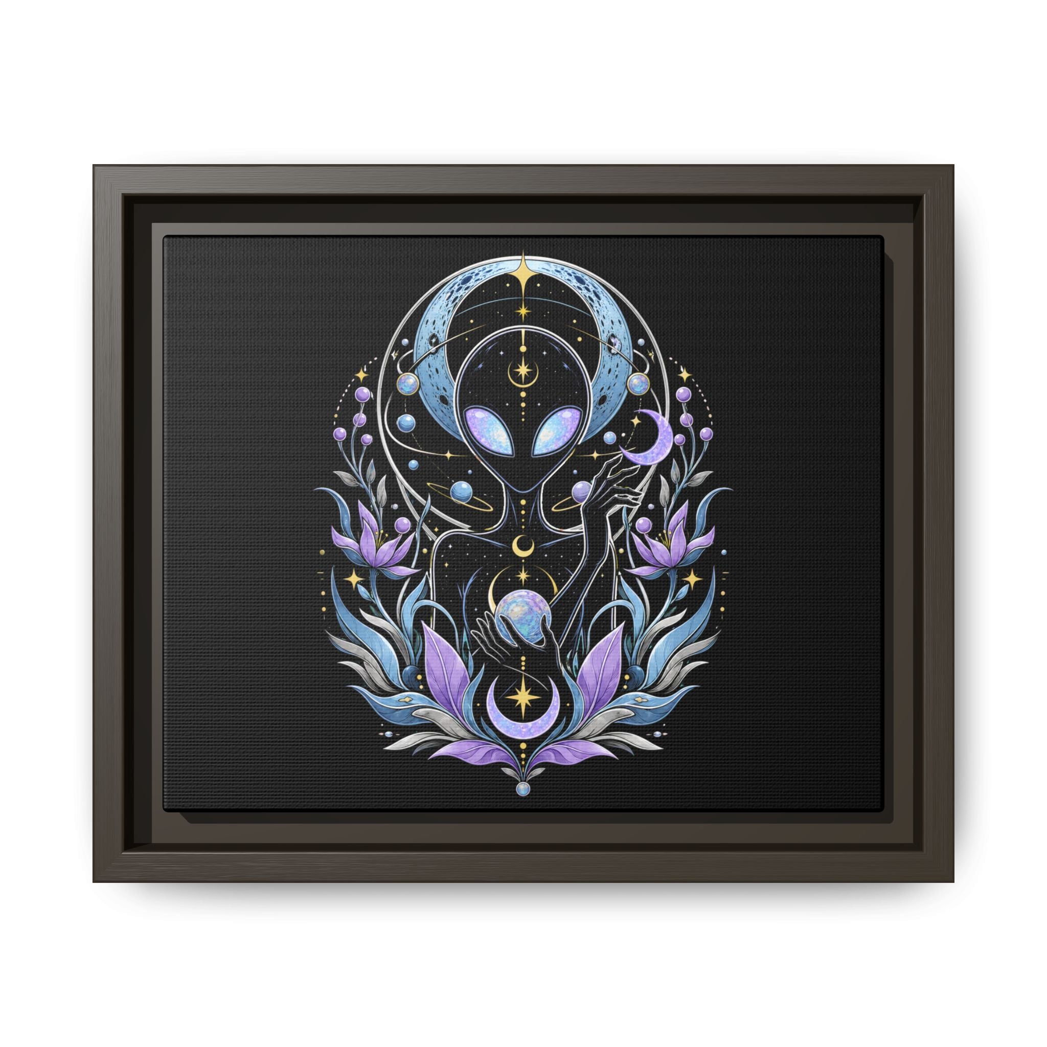 Astral Bloom Canvas Print - Framed Matte Wall Art