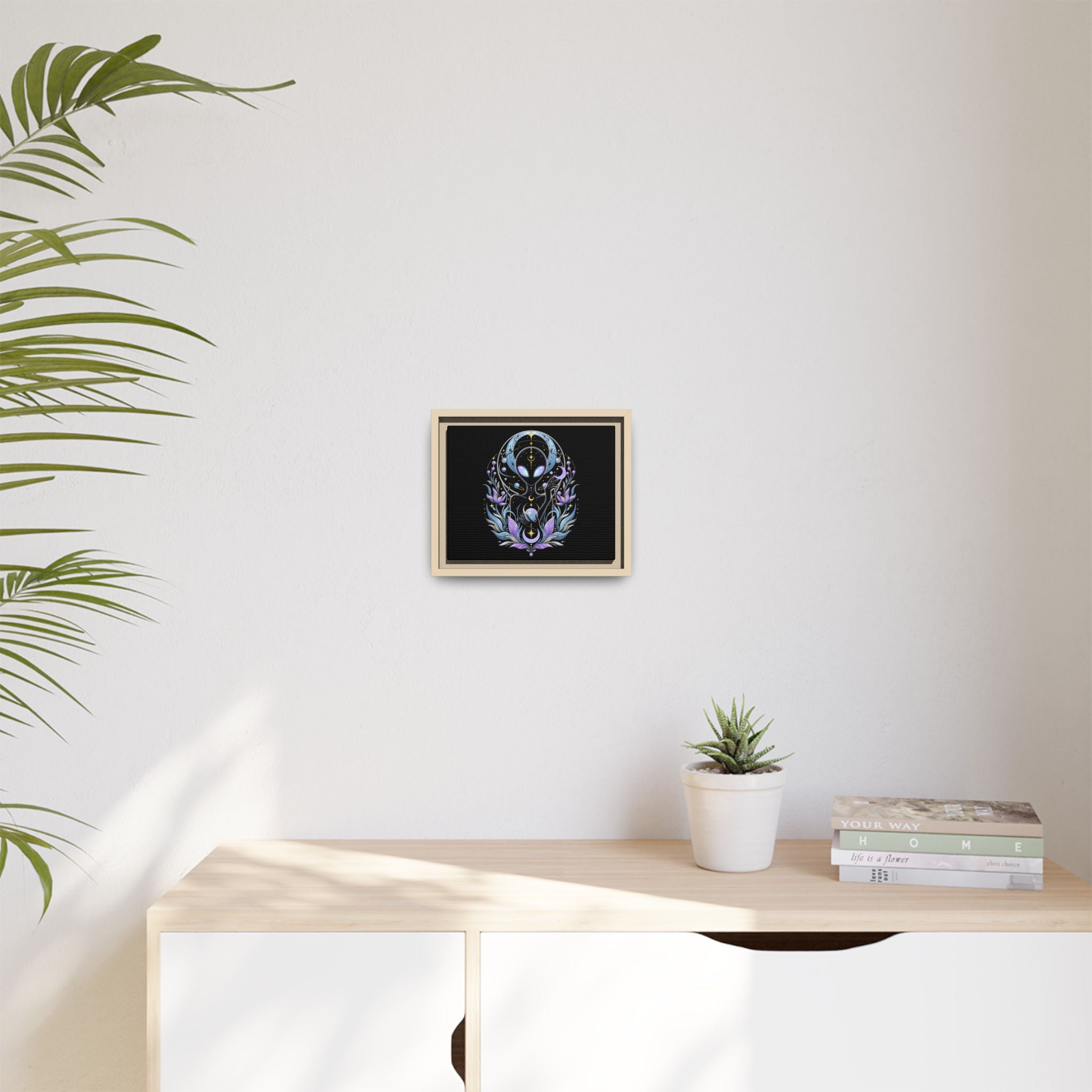 Astral Bloom Canvas Print - Framed Matte Wall Art