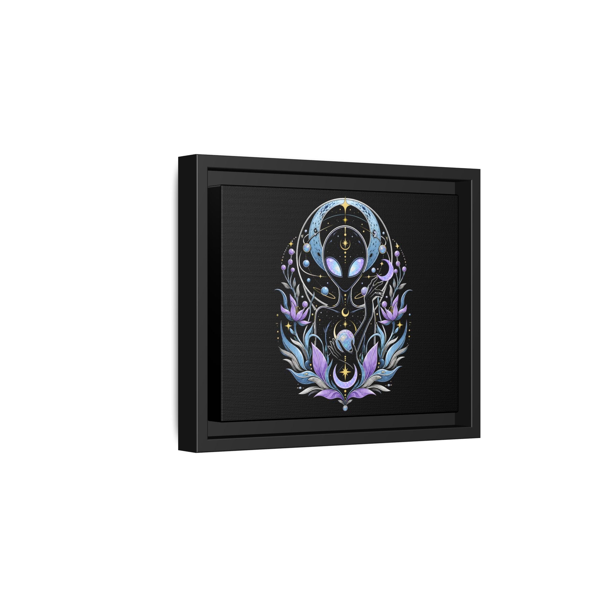 Astral Bloom Canvas Print - Framed Matte Wall Art